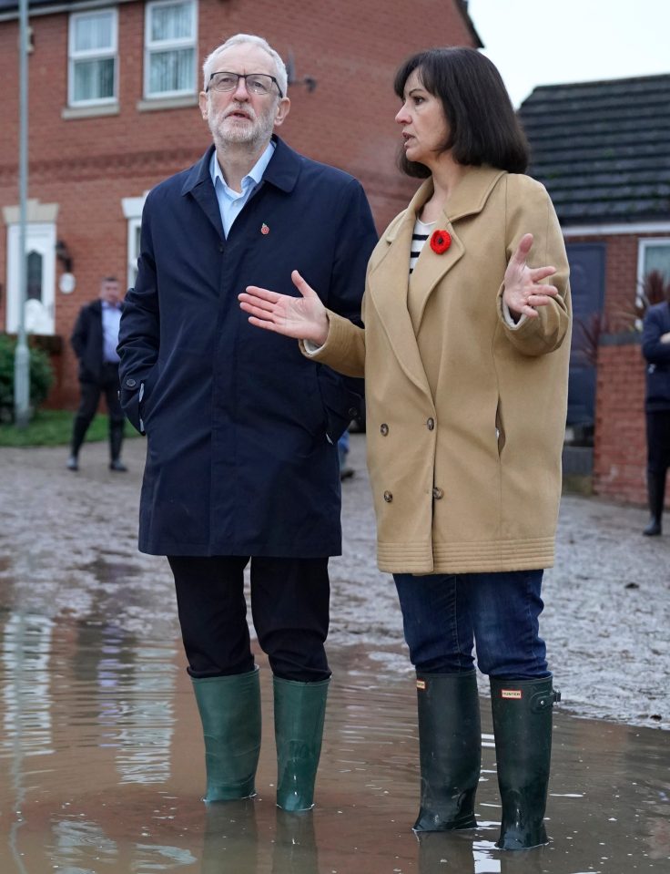  Caroline Flint, pictured visiting flood-hit Doncaster with Corbyn last month, was also among the Labour scalps