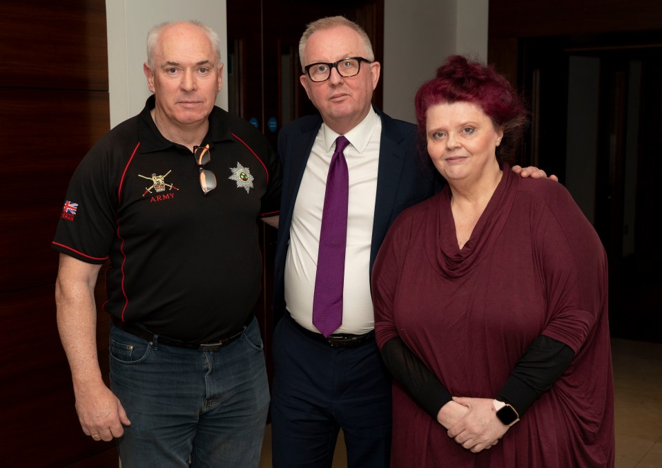  Ex Labour MP Ian Austin (centre) meets John Radley and Aileen Quinton