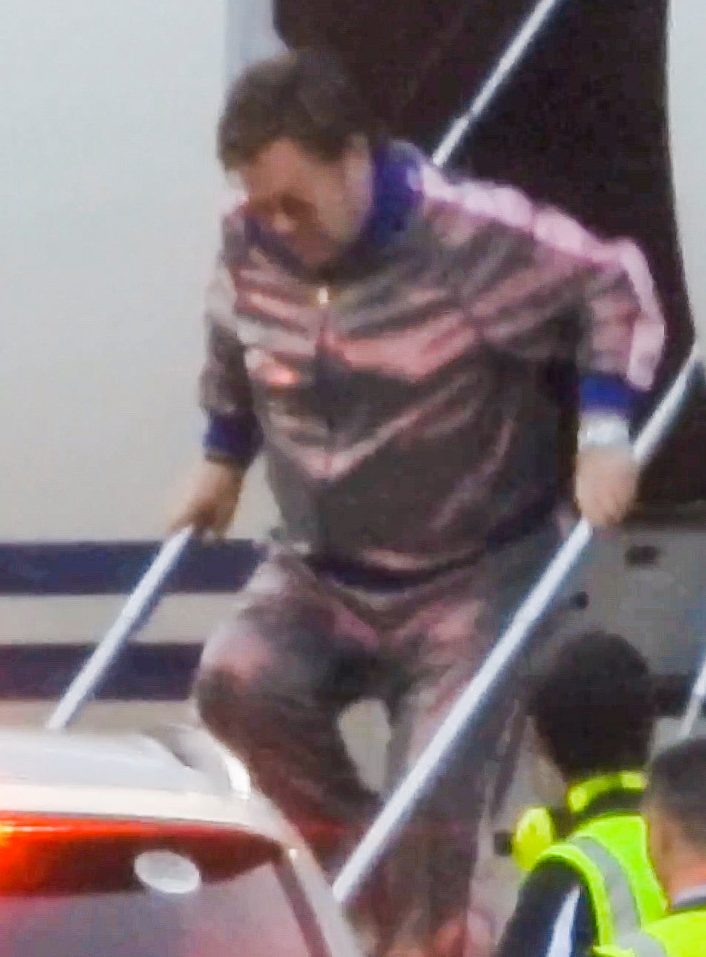 The singer had just touched down in Sydney