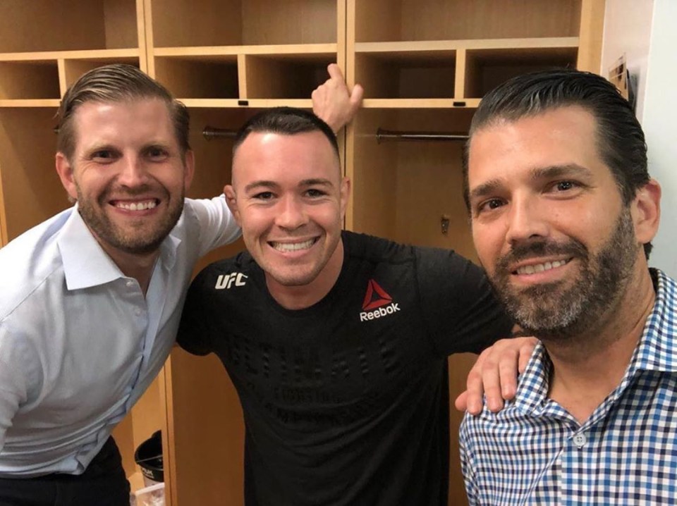  Trump’s sons, Donald Jr and Eric, were cageside for Covington’s last win against Robbie Lawler in August