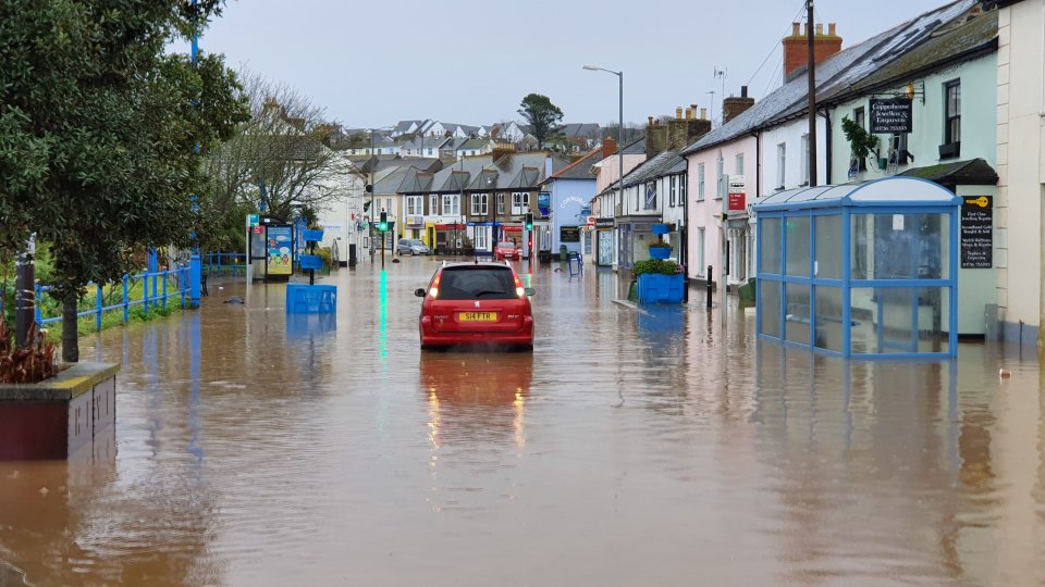  Fifty homes had to be evacuated in the seaside town of Hayle in West Cornwall due to flash floods
