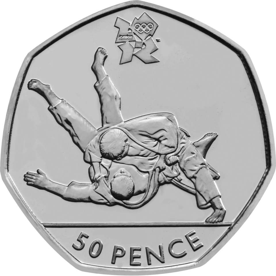  The Judo 50p was designed by David Cornell, a painter and sculptor from Bexhill on Sea