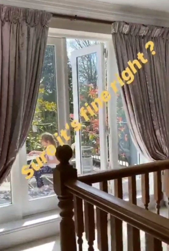  There's a balcony upstairs