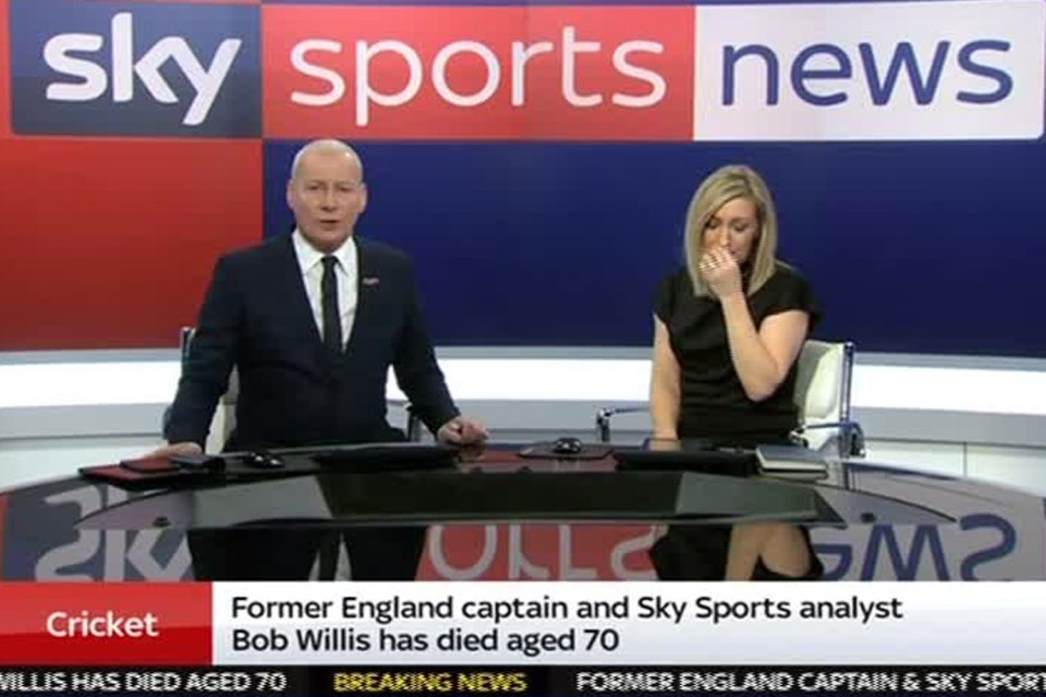  Vicky Gomersall broke down in tears live on air as she reported on the death of Bob Willis