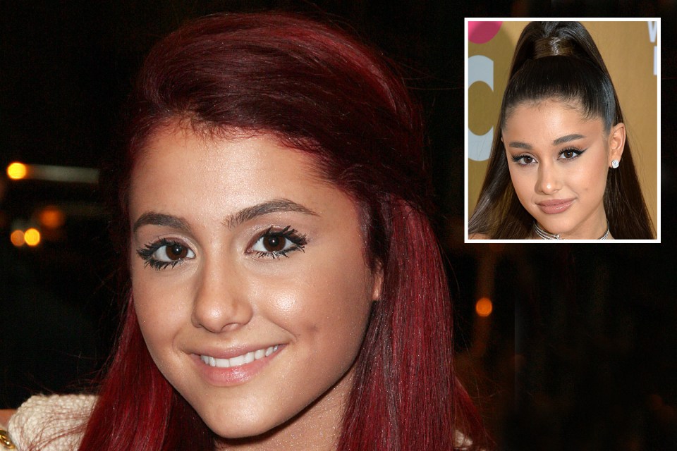 Ariana Grande abandoned her red hair for a high ponytail