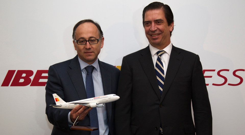 Iberia chief executive Luis Gallego (left) will take over from Mr Walsh