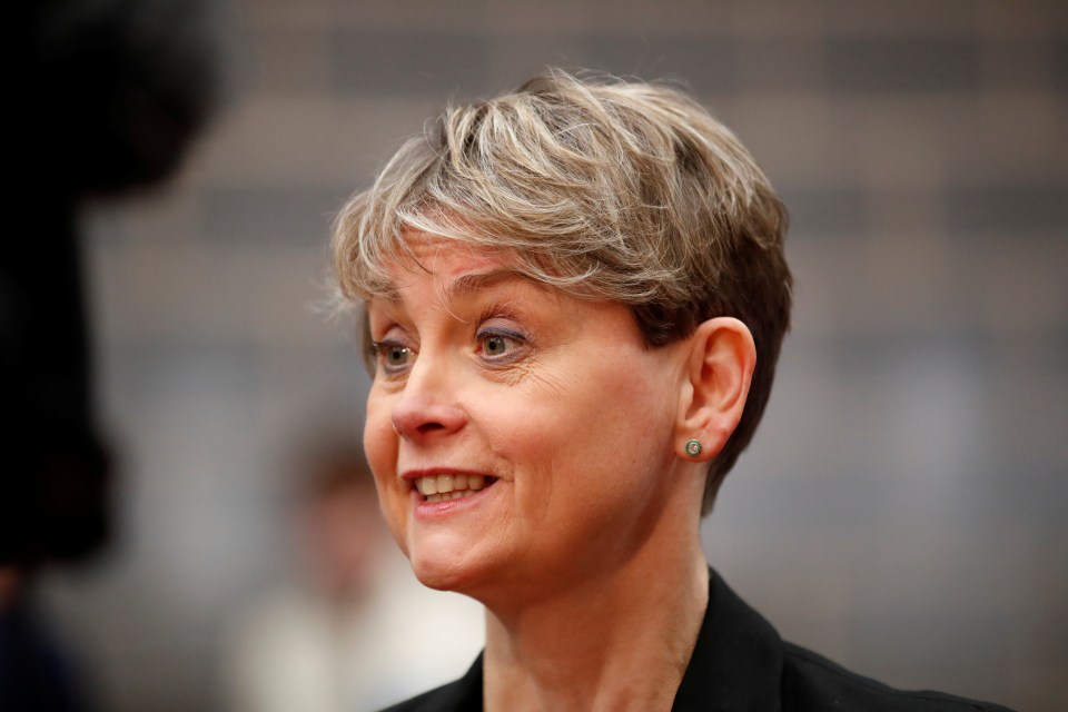  Yvette Cooper is in joint fourth place with 7 per cent each