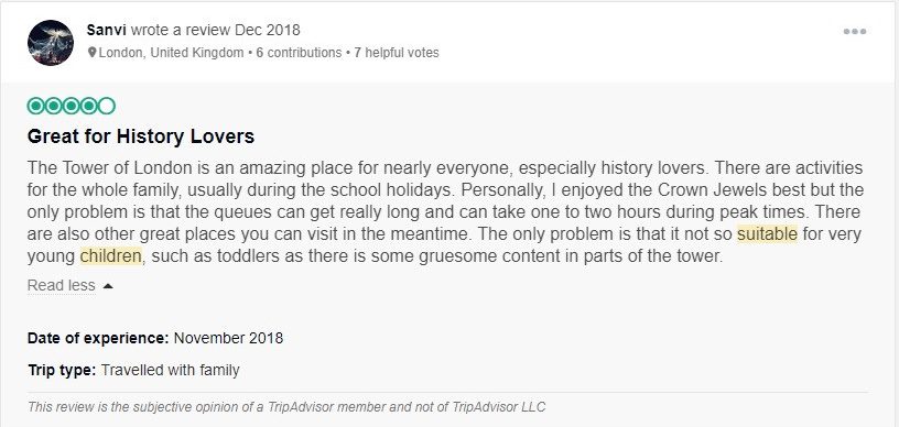  Others complained the artefacts were too gruesome
