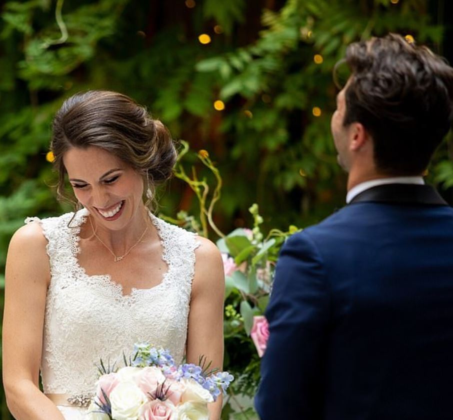 Mindy looked thrilled as she said 'I do' - but will she stay happy?