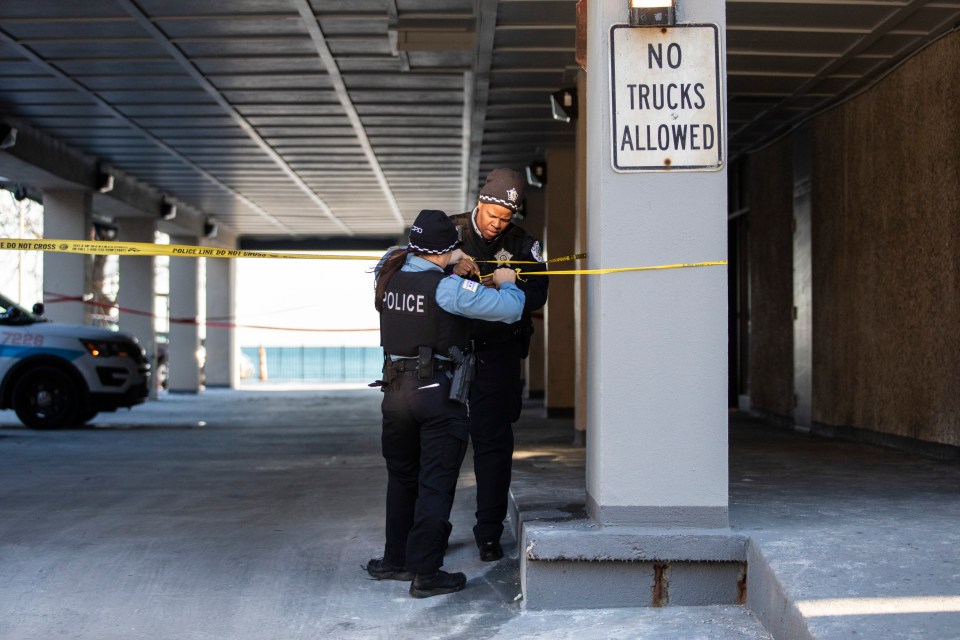 Police were at the scene in Chicago's South Shore neighborhood investigating on Thursday