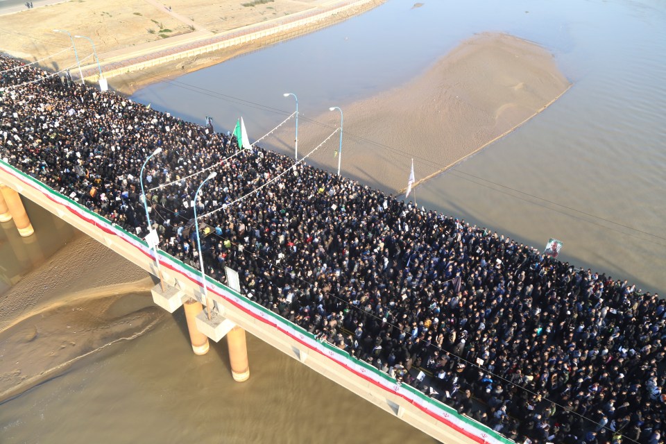 Tens of thousands of mourners took to the streets to pay homage to the military commander