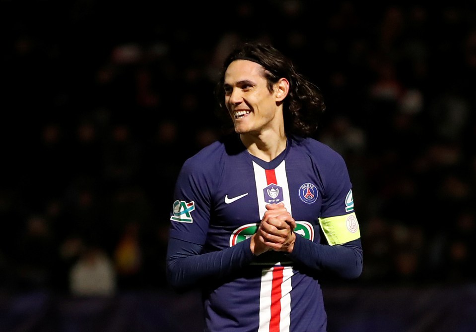 PSG star Edinson Cavani is out of contract this summer
