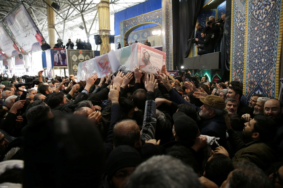  Funeral procession for Major-General Soleimani and commander Abu Mahdi al-Muhandis in Tehran