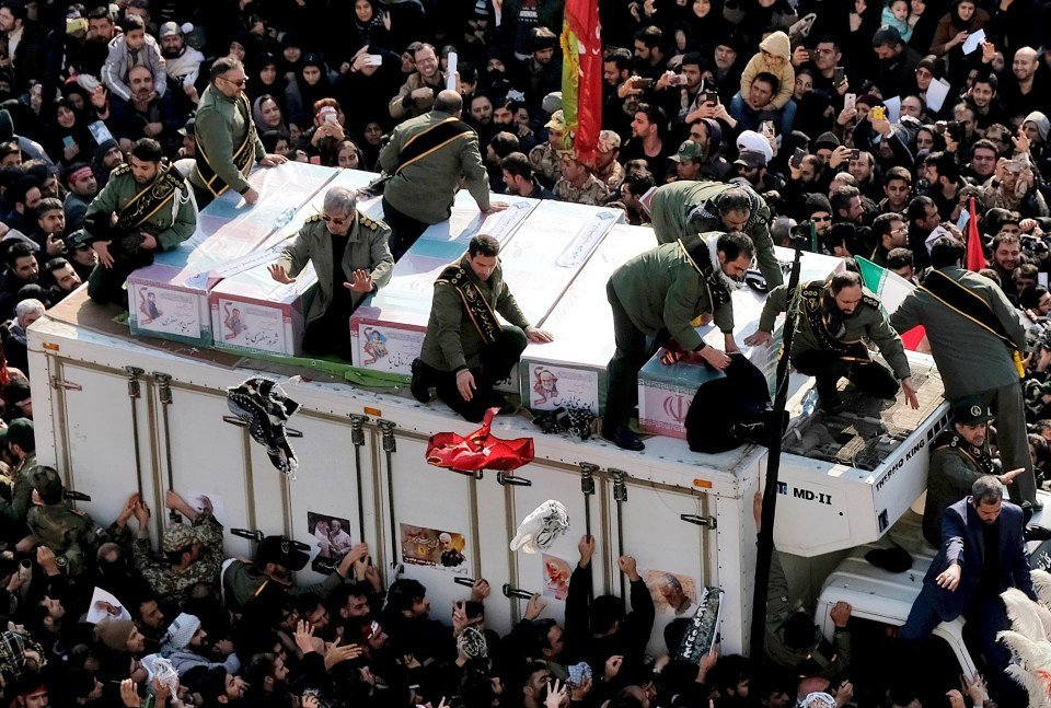  Crowds lined the streets of Tehran for the funeral procession