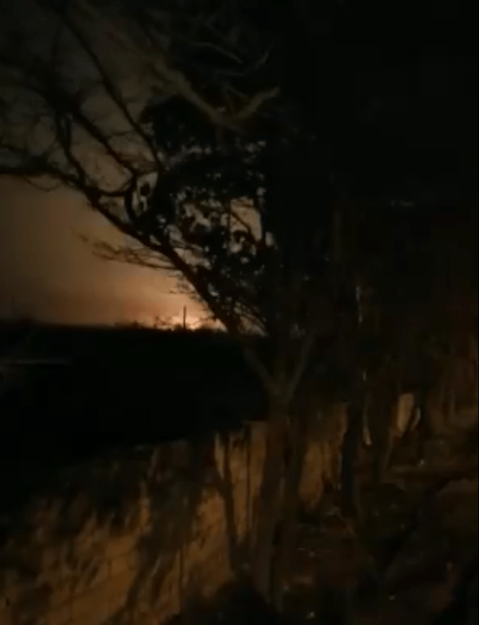 Horrifying footage appeared to show the plane in flames as it went down