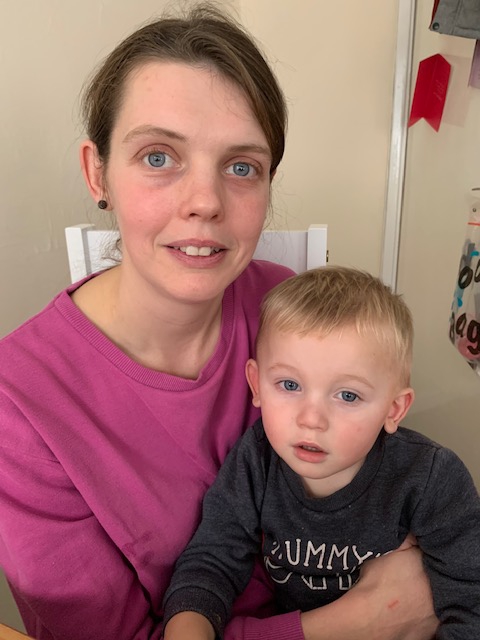  Victim Keigan’s aunt Katie O’Brien with her two-year-old son Thomas, his cousin