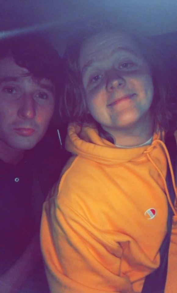 Lewis with friend Garry, who allegedly had a fling with his girlfriend Paige