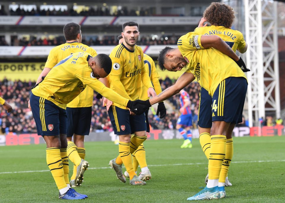  He celebrated with striker partner Alexandre Lacazaette who supplied the assist