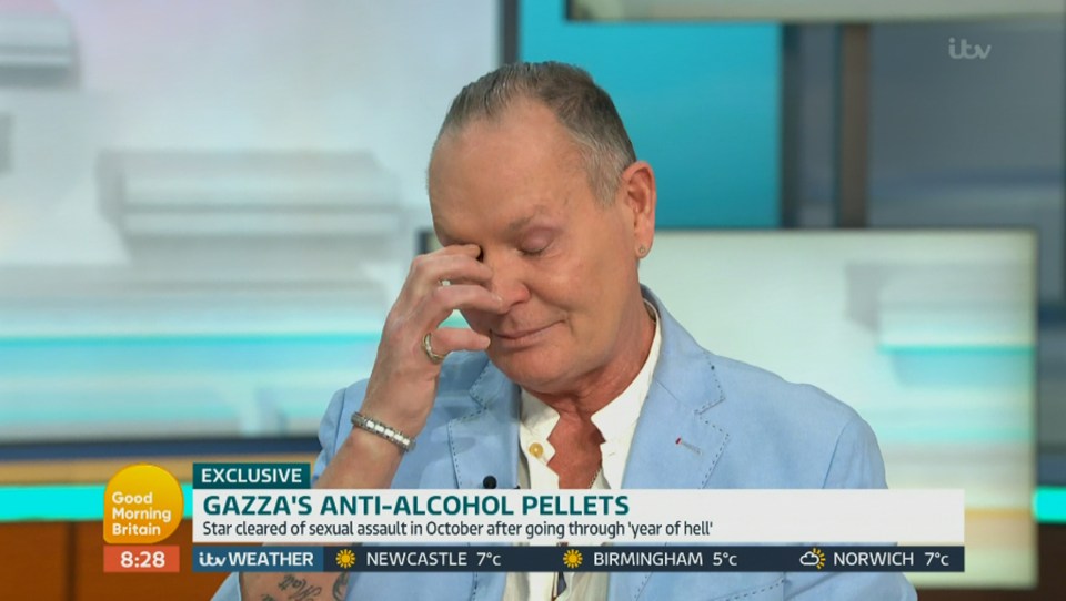  Paul Gascoigne was clearly emotional as he spoke about his Christmas relapse