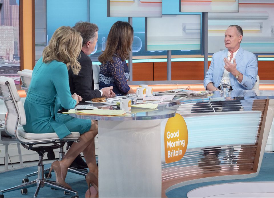 He opened up this morning to GMB hosts Piers Morgan and Susanna Reid