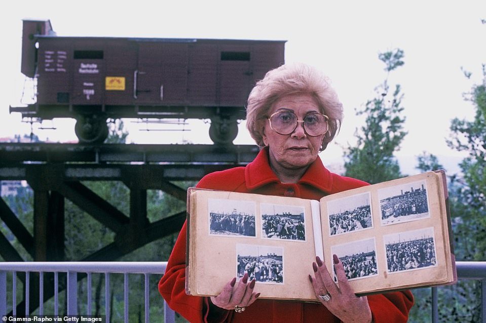 Lilly Jacob with the photo album she discovered in Mittelbau-Dora camp.