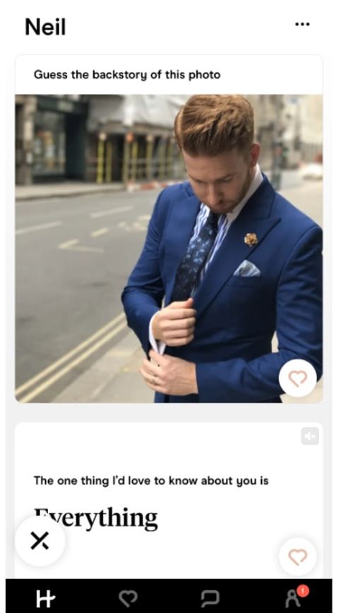  Neil is still wearing his wedding ring on the dating profile
