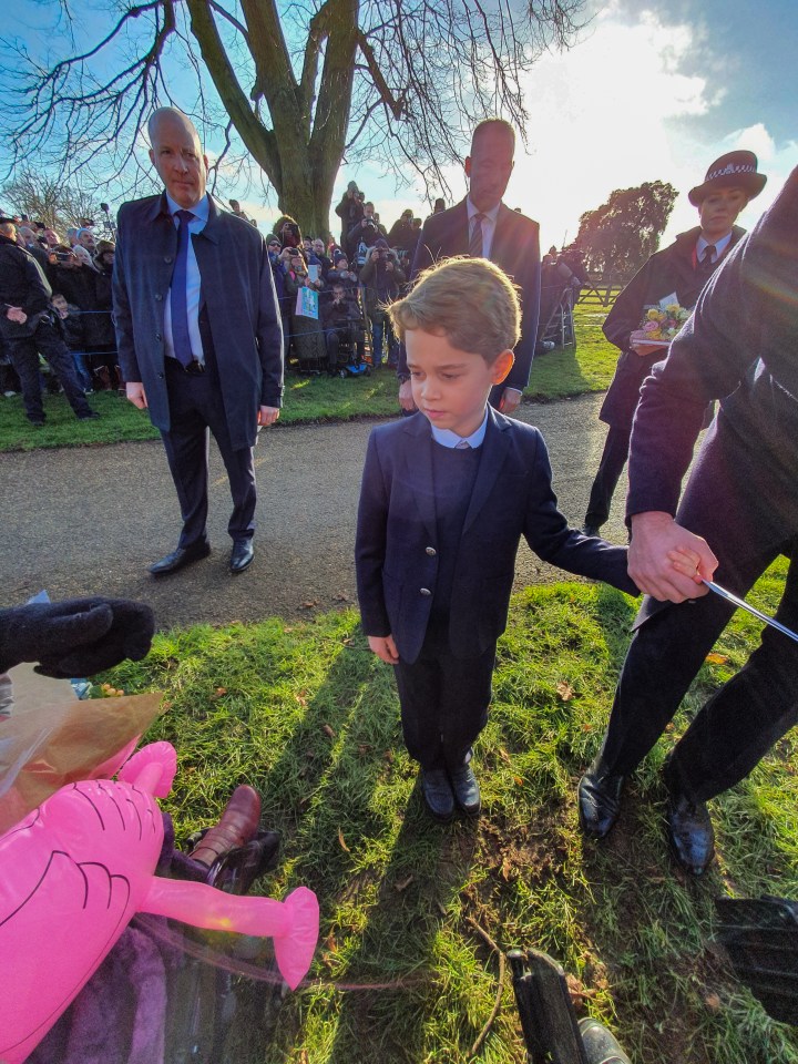 Big brother Prince George stayed by dad William's side