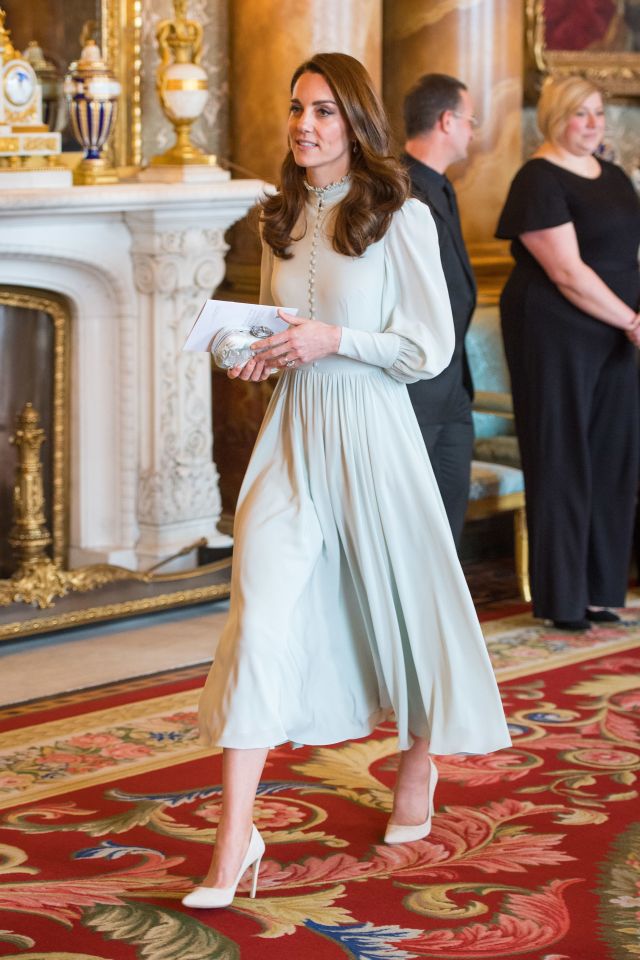  Kate Middleton at Buckingham Palace this week