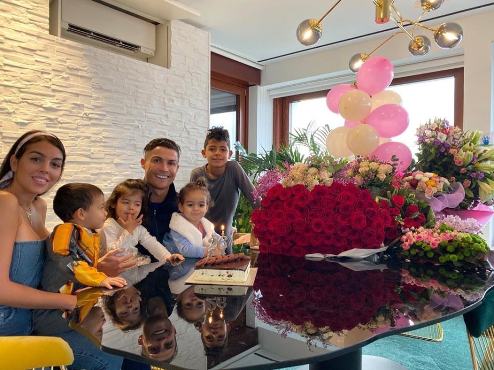  Ronaldo loves to show off his girlfriend Georgina Rodriguez and their young family