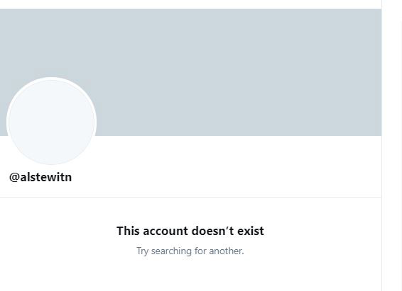 His Twitter has been deleted