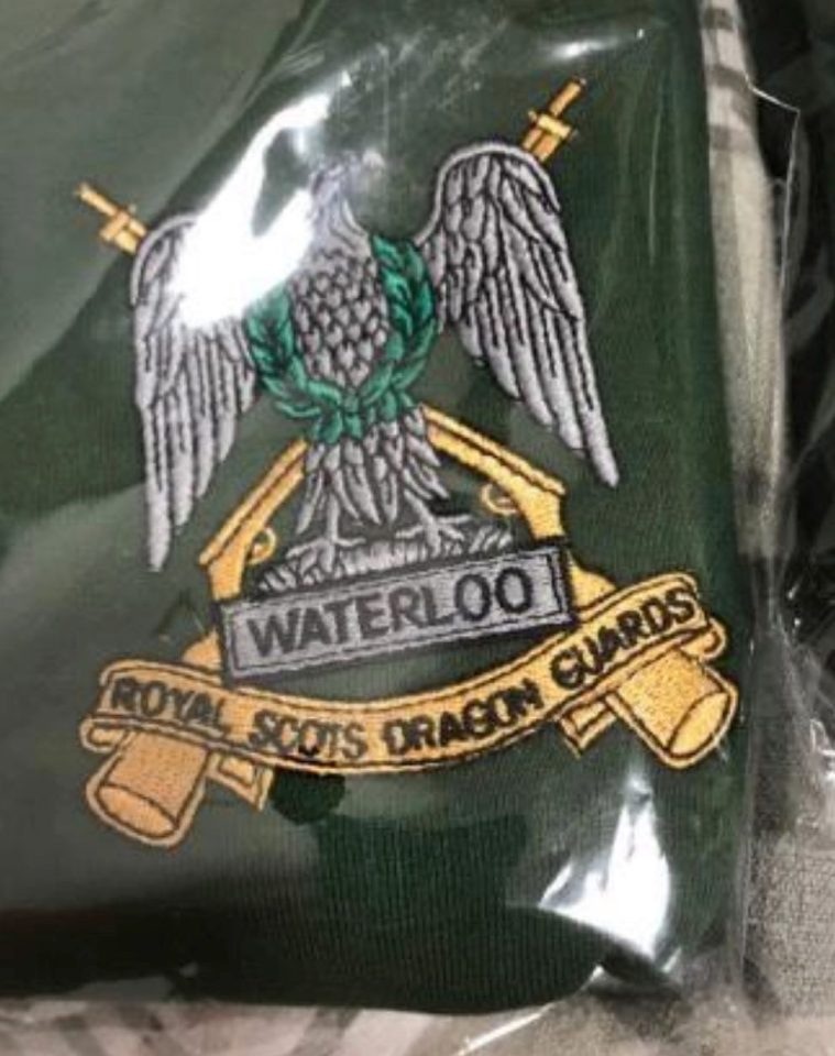  The Royal Scots  Dragoon Guards clothing was labelled 'Dragon' by mistake