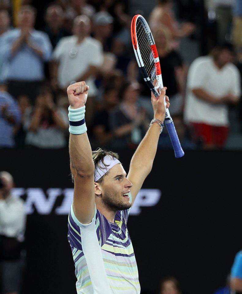 Dominic Thiem beat Alexander Zverev to reach his first Australian Open final