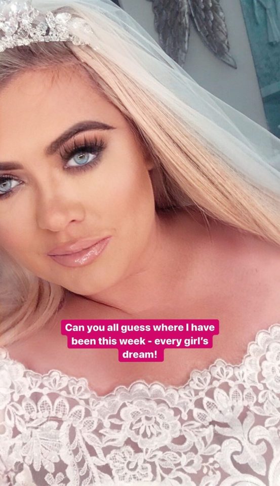  Gemma Collins got her fans talking as she posed in a wedding dress
