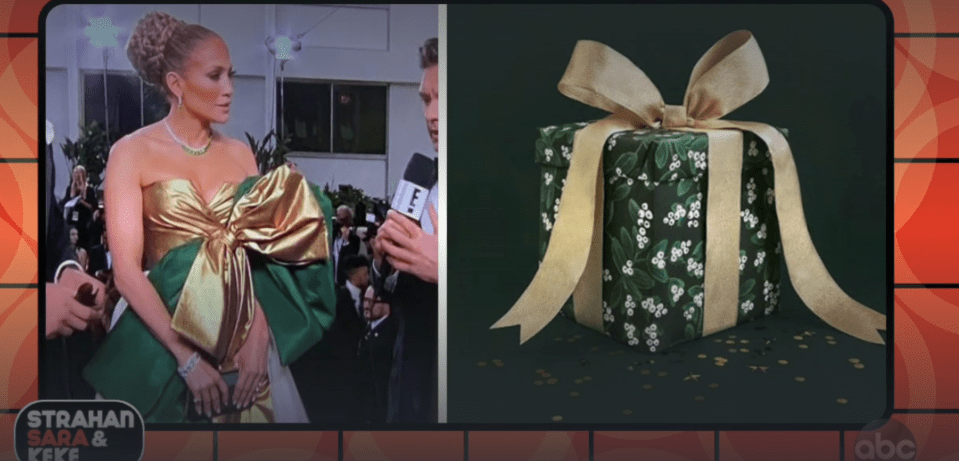 The show compared her to a present