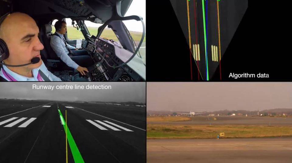 The automatic take off used a CGI and technology to analyse the tarmac