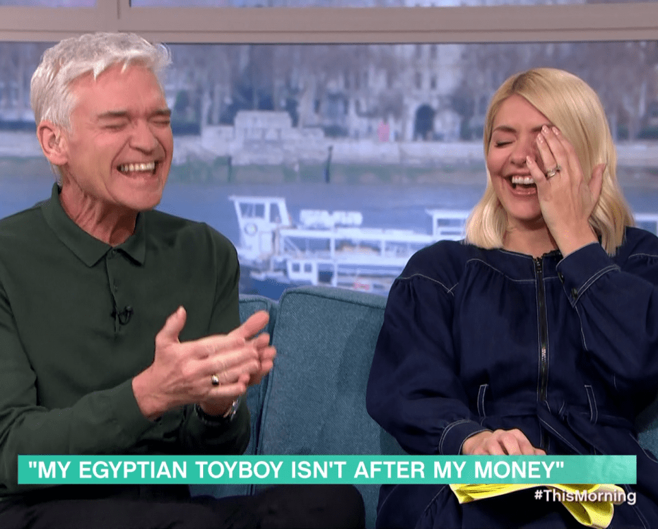  Phillip and Holly were laughing so much they struggled to carry on