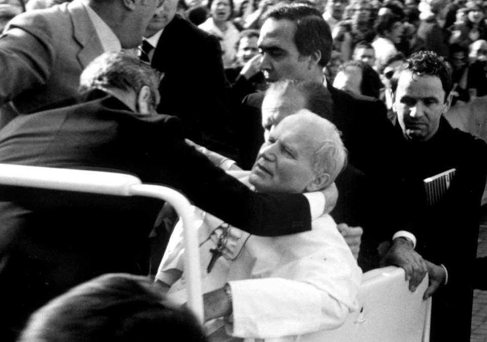  He fired four shots at the Pope before trying to run from St Peter's Square