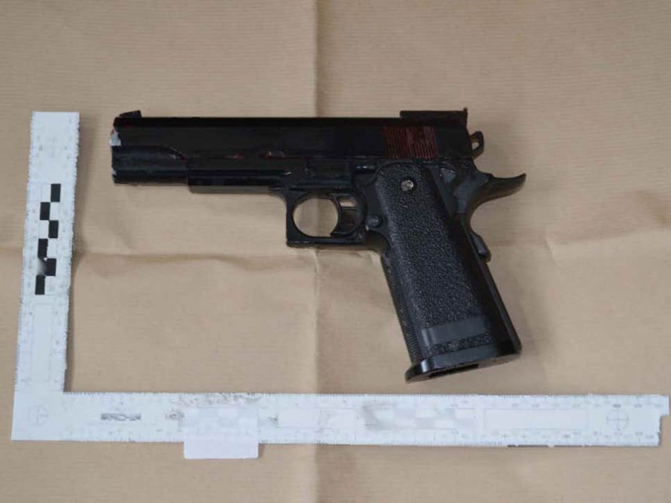  Sudesh had an air gun painted black to look like a pistol