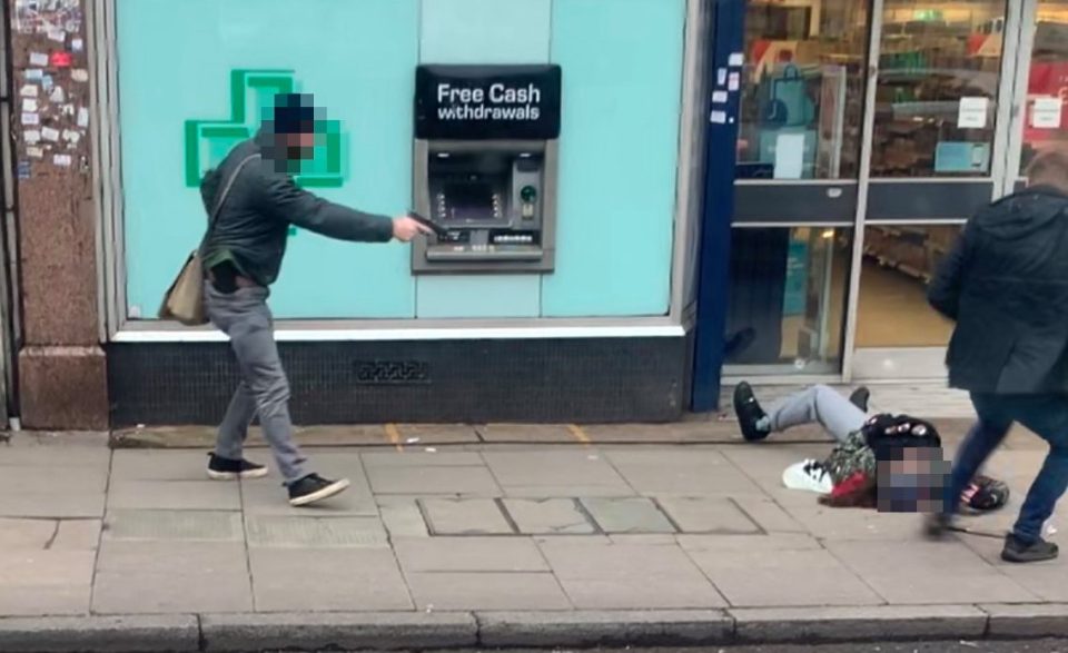  Streatham attack: Armed cops stand over the 'Islamist' attacker in Streatham