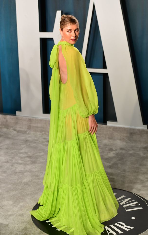 Tennis star Maria Sharapova turned heads in the vibrant number