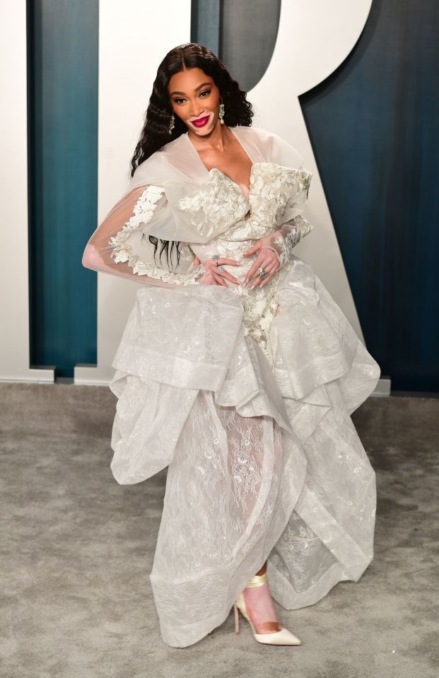  Winnie Harlow pulled out all the stops in a tiered gown