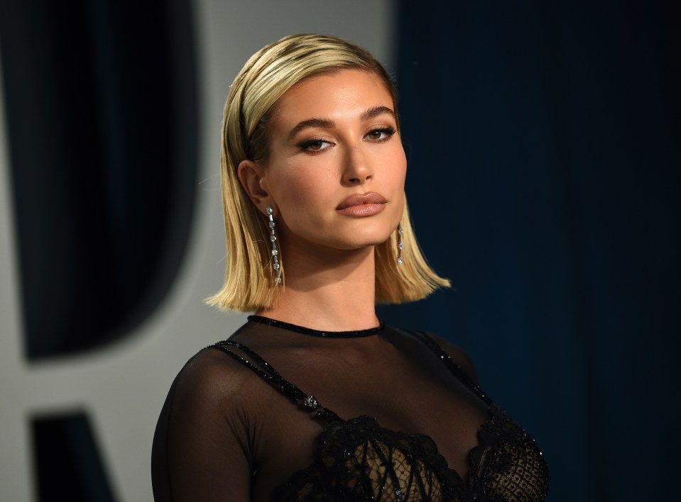  Hailey Baldwin looked flawless in a sheer black gown
