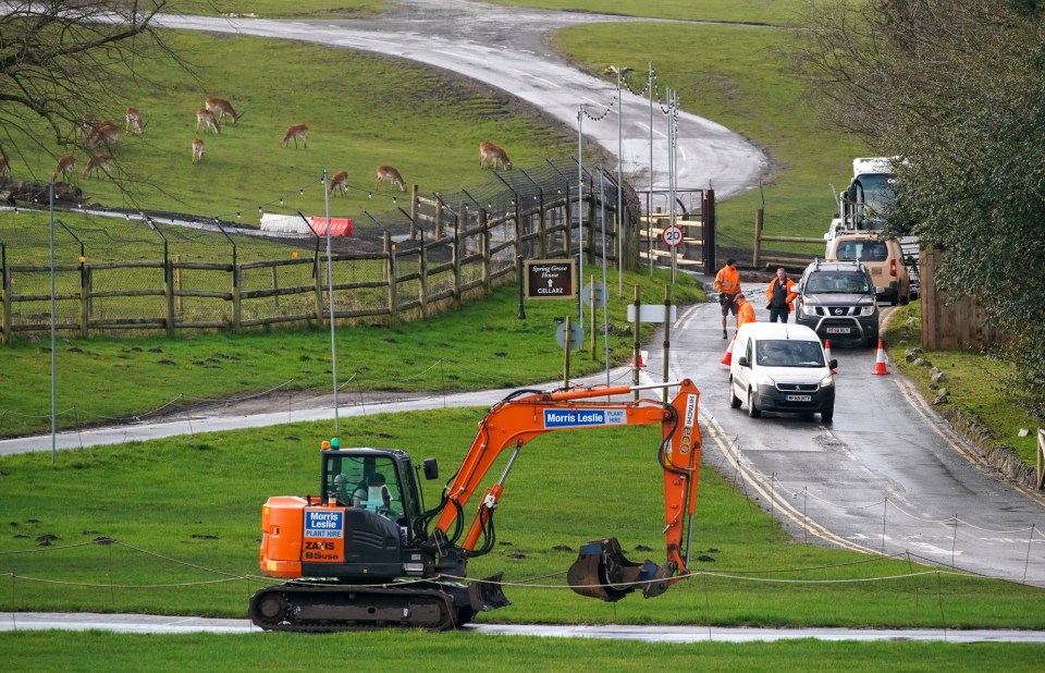  Workers did their best to clear up before visitors arrived at 10am on Sunday