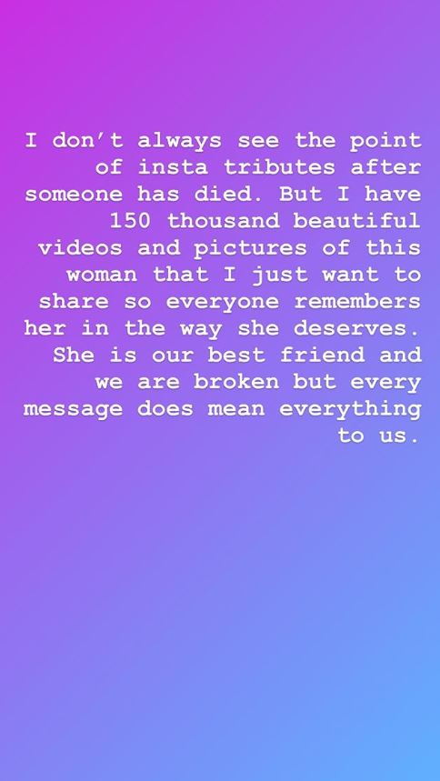  Caroline's best friend, Mollie Grosberg, paid tribute to her after her death