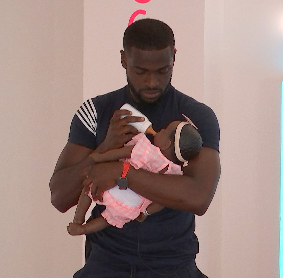  Mike was a doting father to Charlotte during the baby task