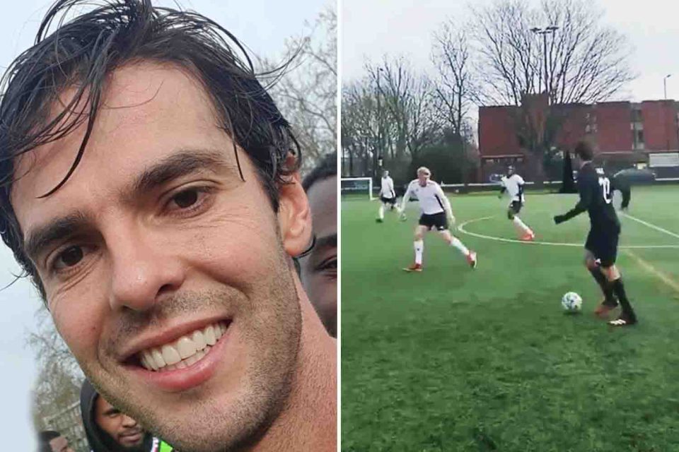  Kaka shocked the local players in East London with his surprise appearance
