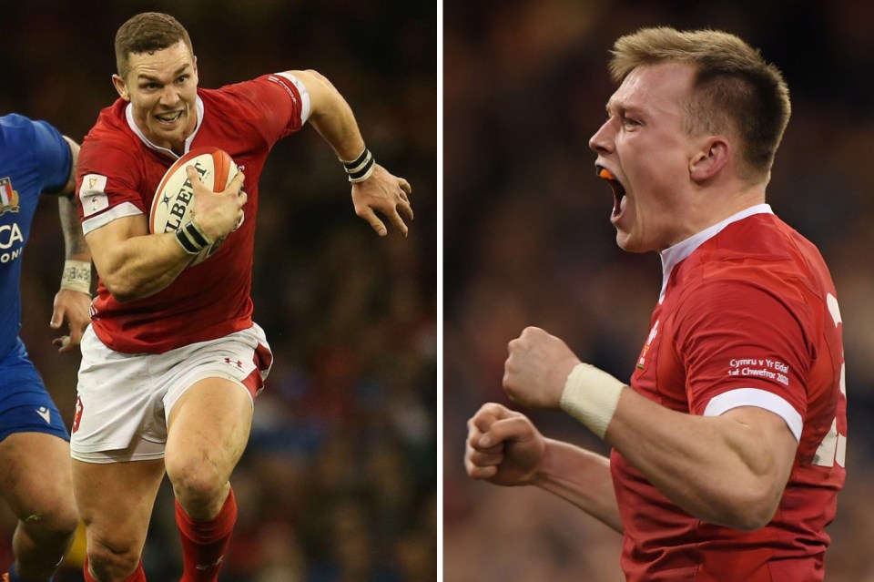  Winger George North, left, will play outside Nick Tompkins, right, as Wales look to win in Dublin