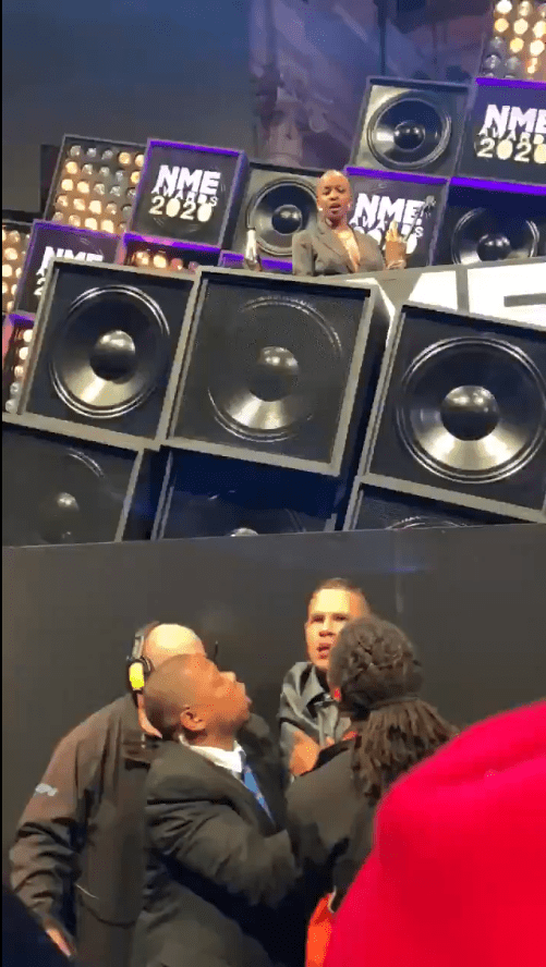 Slowthai had to be held back by three security guards as they removed the fan he attacked