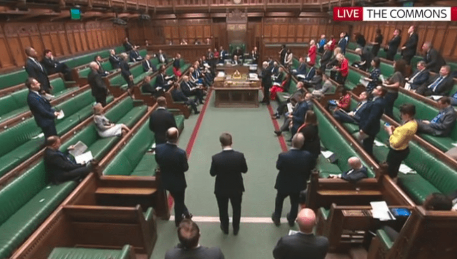  MPs allowed into the House of Commons has been limited in light of coroanvirus