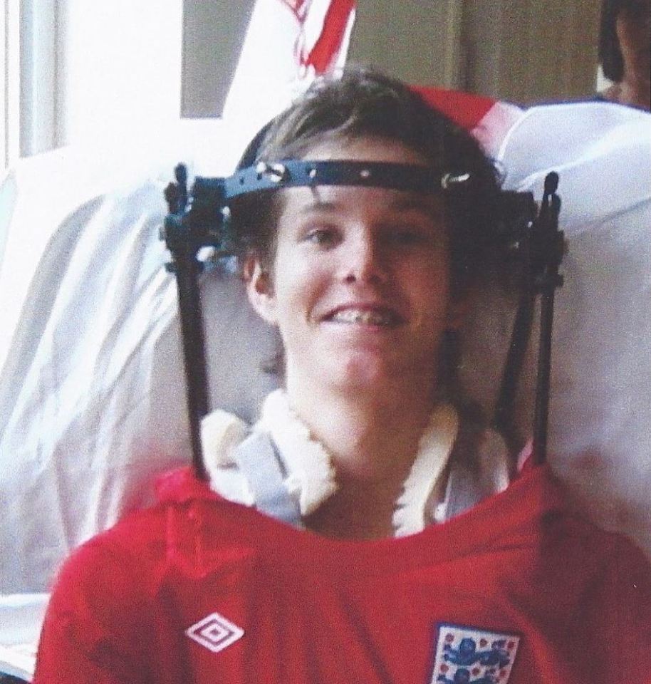  George still manages a smile as he recovers from the 2010 crash